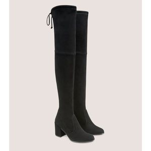 Stuart Weitzman BRAND NEW IN BOX black Tieland over the knee suede boots. 10.5